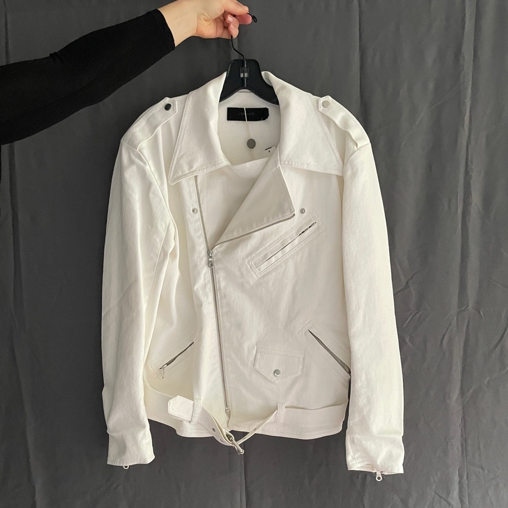 J Brand Shelly Denim Biker Jacket Sz S NWT